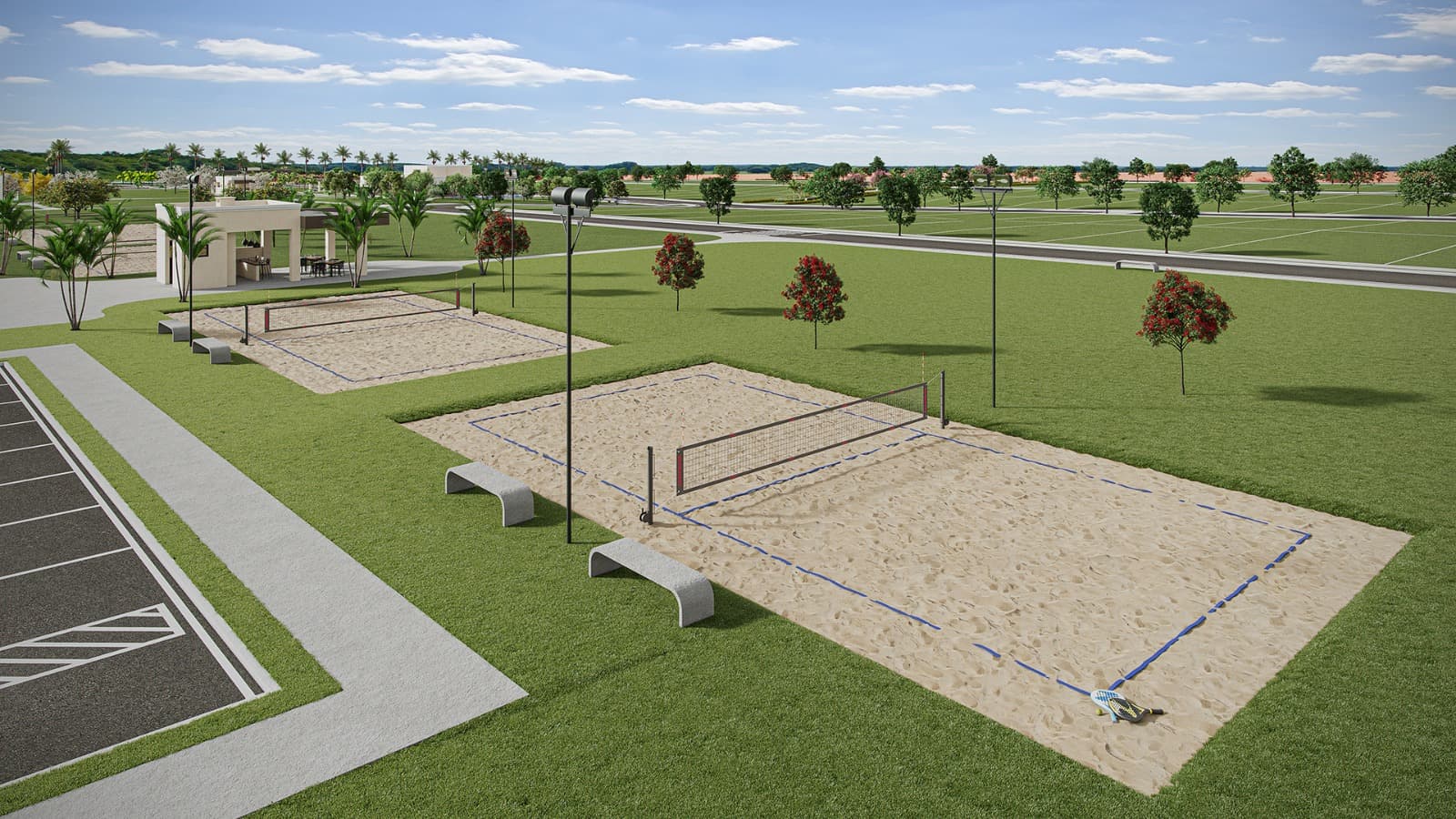 Quadras de beach tennis